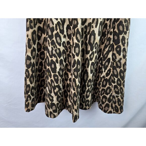 Kate Spade Womens Dress Size 2 Brown Leopard Short Sleeve Fit & Flare Mini Dress - Picture 7 of 15
